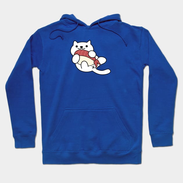 Snowball vs. Sushi - Neko Atsume Hoodie by The Lemon Stationery & Gift Co